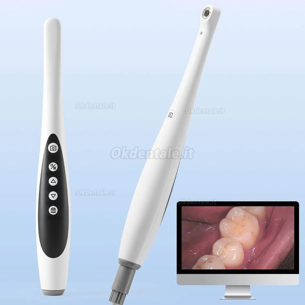 Telecamera intraorale digitale USB per uso dentale, pixel da 2,0 MP, 6 luci LED